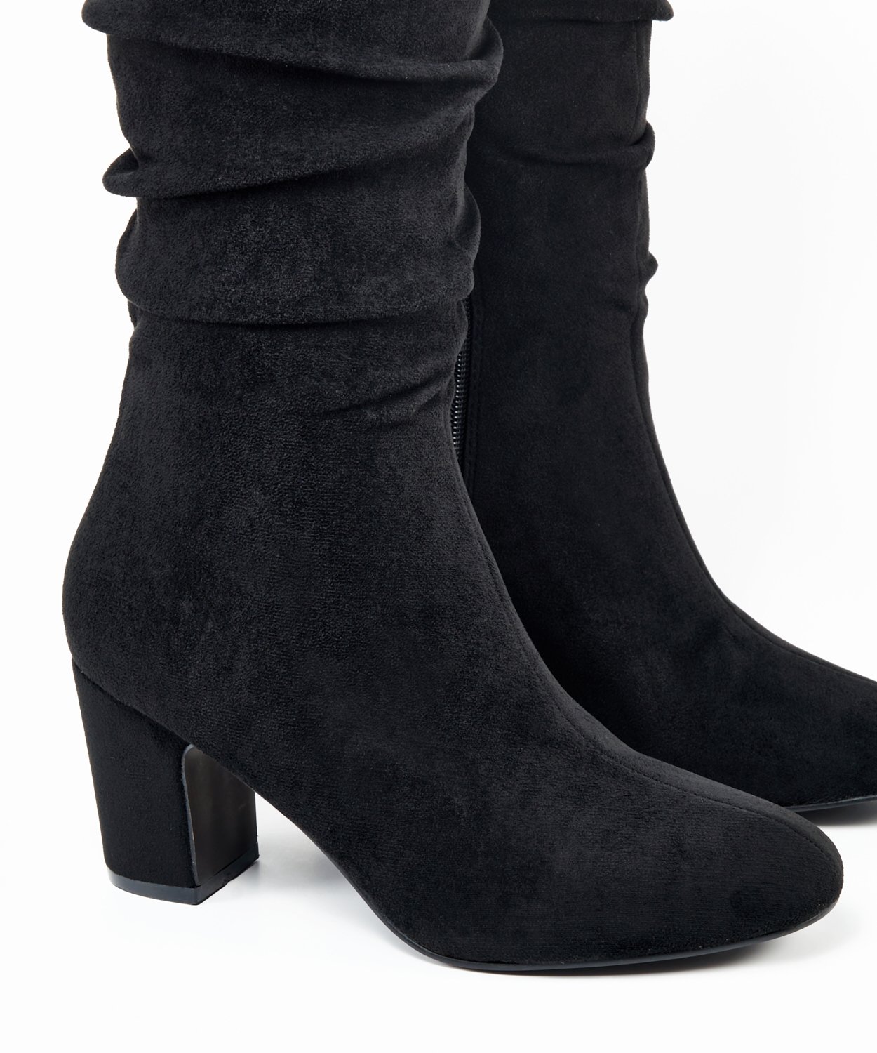 Botas tacón media caña slouchy image number null